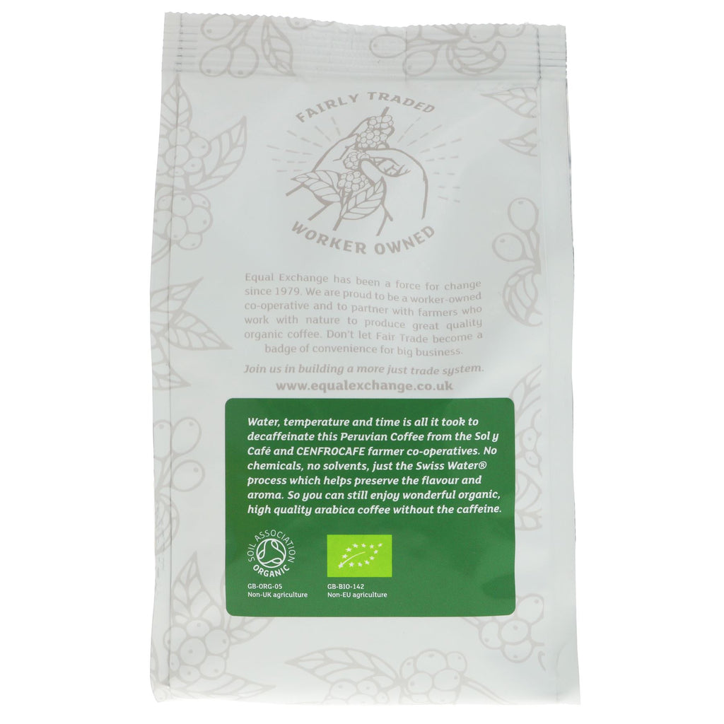 Decaf Malty Caramel Coffee - Fairtrade, Organic & Vegan, 200g, perfect with pastry or as a pick-me-up! No VAT charged.