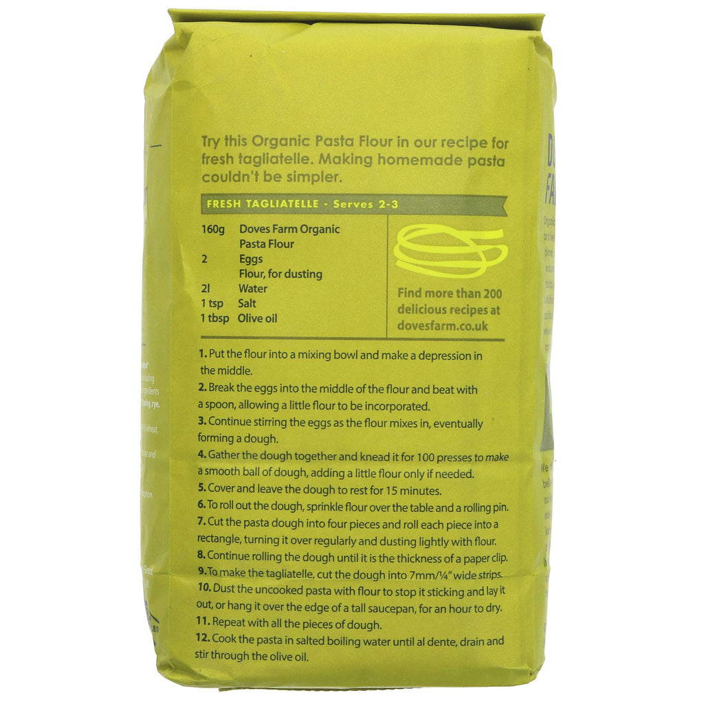 Organic, high-protein pasta flour for homemade dishes. Vegan and gluten-containing. Perfect for pasta, pizza, and bread.