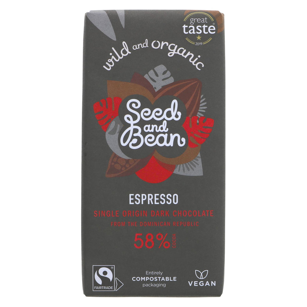 Organic Seed & Bean Company | 58% Dark Choc & Espresso | 75g