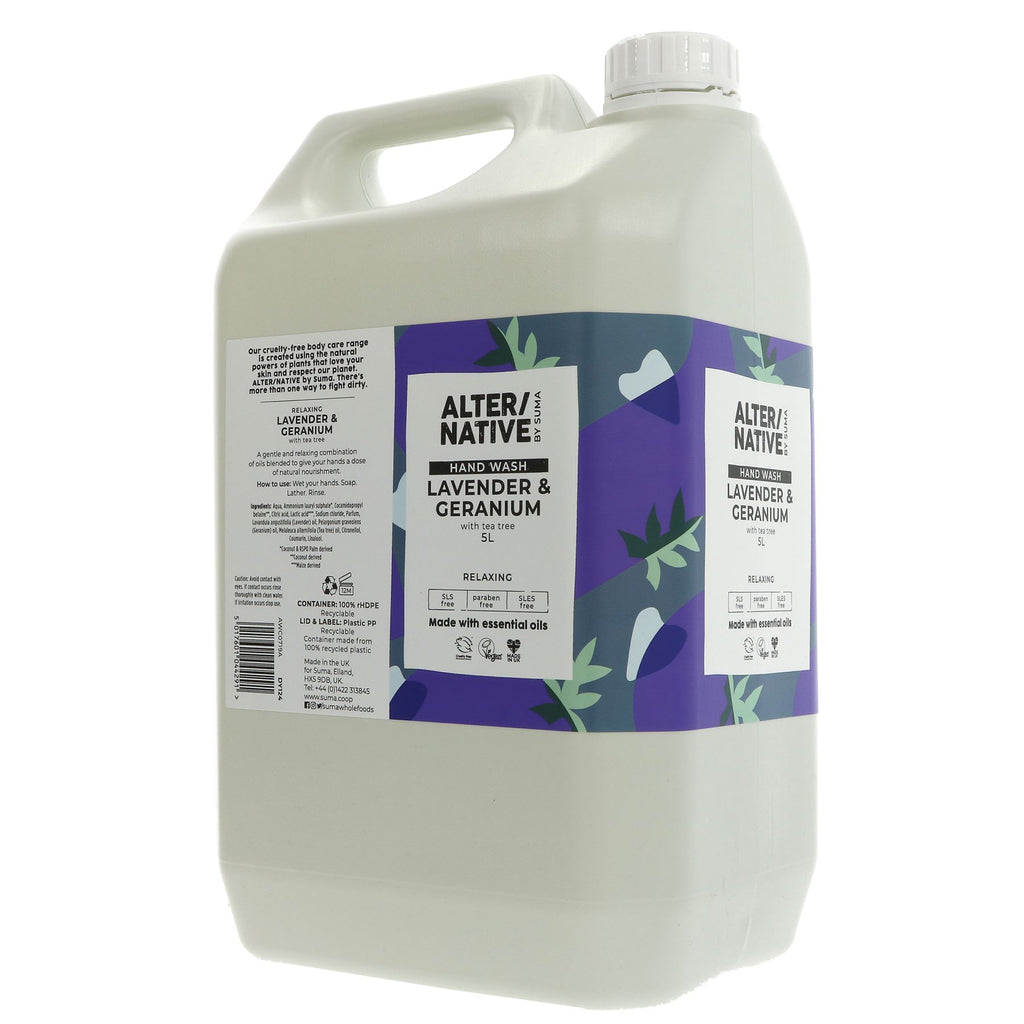 Alter/Native | Hand Wash - Lavender & Geranium - Relaxing with tea tree | 5l