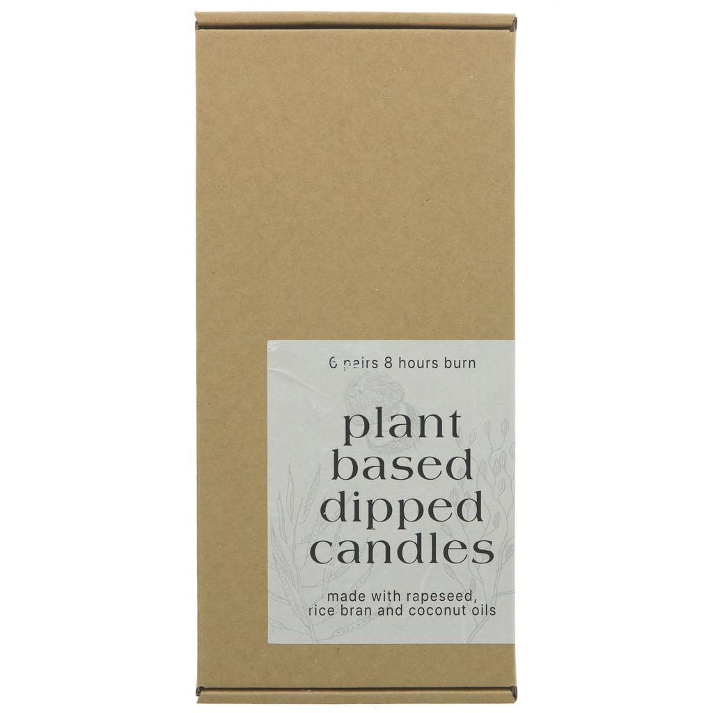 Vegan 9" White Candle with Rapeseed, Bran & Coconut Oils by Moorlands Candles - perfect for creating a cozy home atmosphere.
