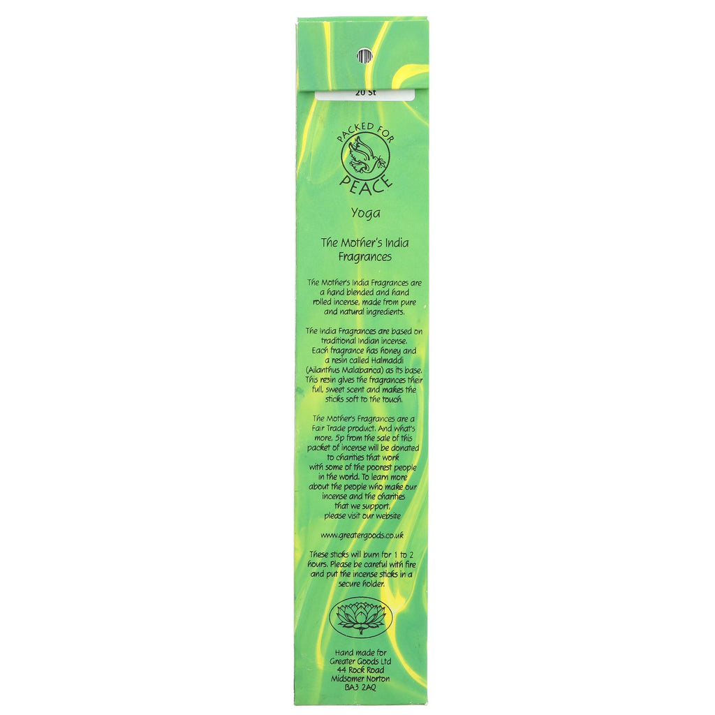 Fairtrade Sandalwood Yoga Incense - Elevate your practice and lifestyle with calming aroma.