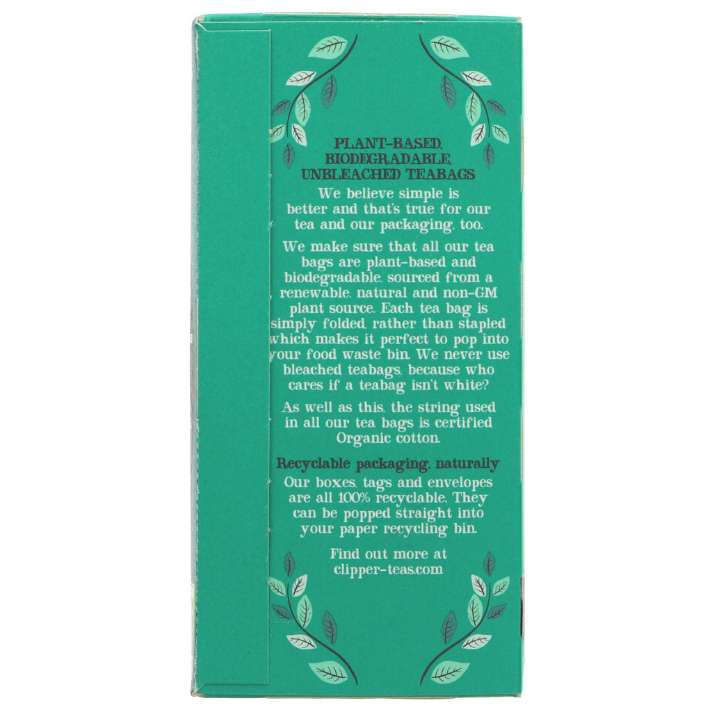 Clipper Peppermint Tea | Envelope, String & Tagged | 25 bags | Organic, Fairtrade, Vegan