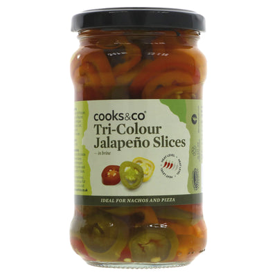 Cooks & Co | Tri-Colour Jalapeno Slices | 290g