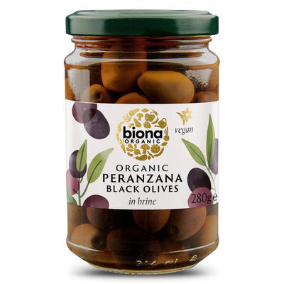 Indulge in the exquisite taste of Biona's Organic Vegan Italian Pitted Black Olives. Sourced from the renowned Peranzana olive variety, these hand-picked olives are expertly pitted for your convenience. With their authentic flavor and exceptional quality, they're perfect for cooking or adding a touch of sophistication to your favorite dishes. Enjoy them in salads, pasta, or as a delightful accompaniment to your cheese platter. In brine for ultimate freshness.