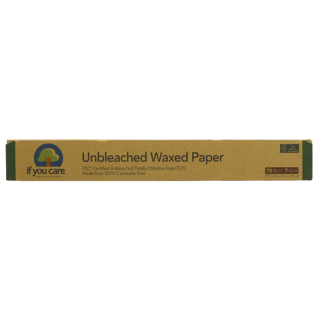 If You Care | Wax Paper - Unbleached - 23M x wrap to keep foods fresh | 1