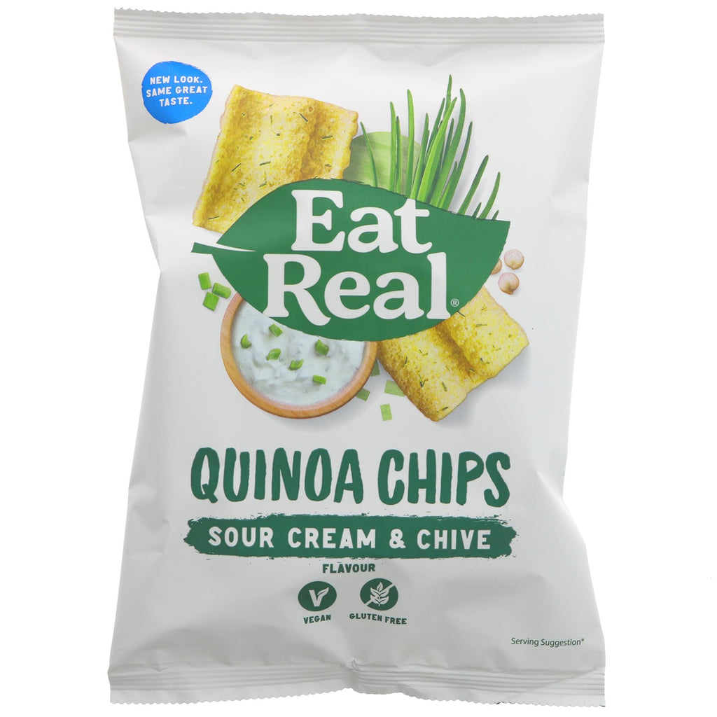 Eat Real | Quinoa Cream & Chive Chips | 30g