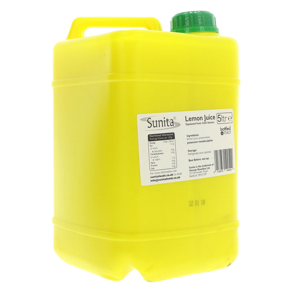Sunita | Lemon Juice - E224 - Potassium metabisulphite | 5l