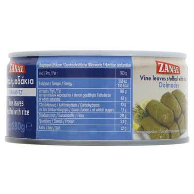 Zanae's Vegan Stuffed Vine Leaves - Mediterranean-inspired snack with rice and herbs. Perfect with hummus or tzatziki.