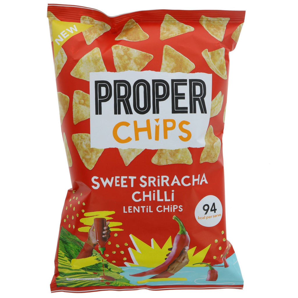 Properchips | Sriracha Chilli Chips - Lentil Chips | 85g