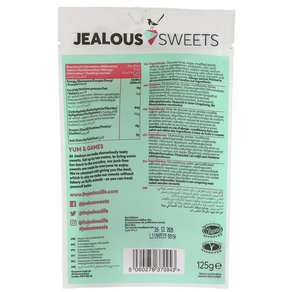 Jealous Sweets Fizzy Friends Share Bags: Vegan, GF, sugar-free sweets with no artificial colors or flavors - perfect for sharing!
