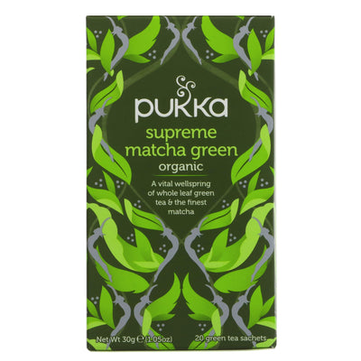 Pukka | Supreme Green Matcha - Matcha powder &greentea leaves | 20 bags
