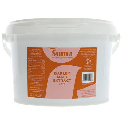 Suma Malt Extract - 3.18 KG - Natural sweetener perfect for baking, cereals, hot porridge, drinks. Vegan, made in the UK.