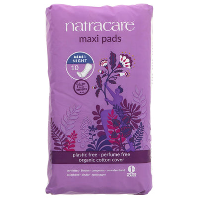 Natracare | Maxi Pads - Night Time | 10