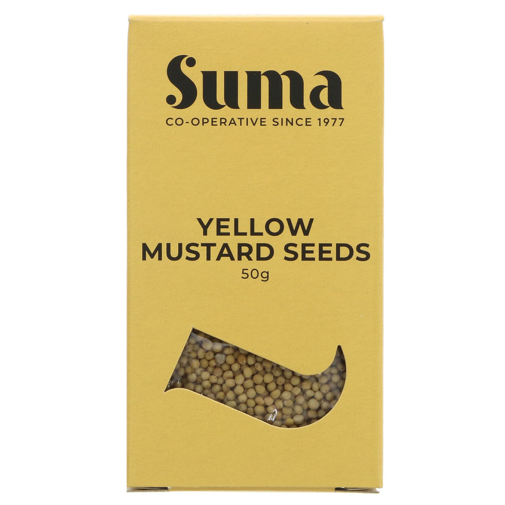Suma Yellow Mustard Seeds: Add flavor & color to dishes! Vegan, perfect for pickling, marinades & spice blends.