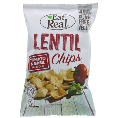Eat Real | Lentil Chips Tomato Basil 113g | 113g