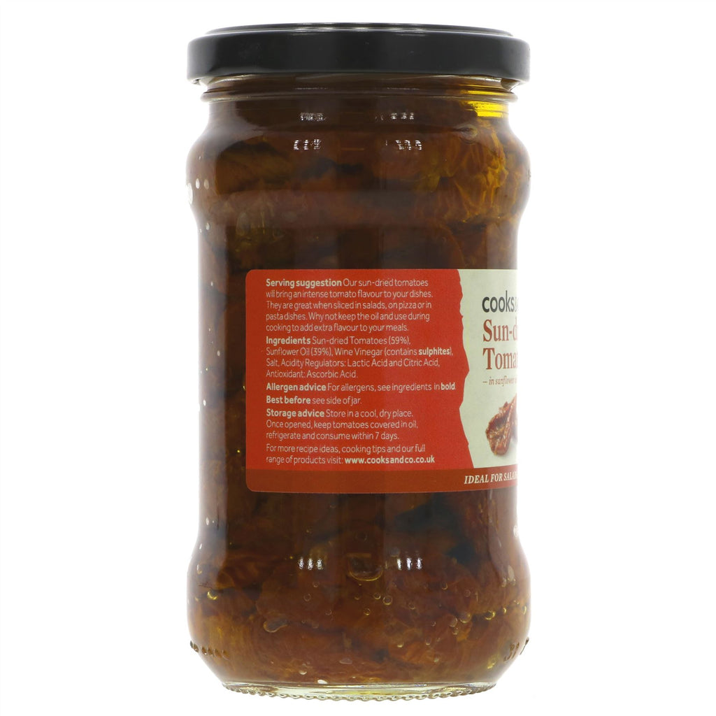 Vegan Sundried Tomatoes - Add flavour to salads, pizza, pasta. Keep oil for extra taste. No VAT. 295g -> 280g jars.