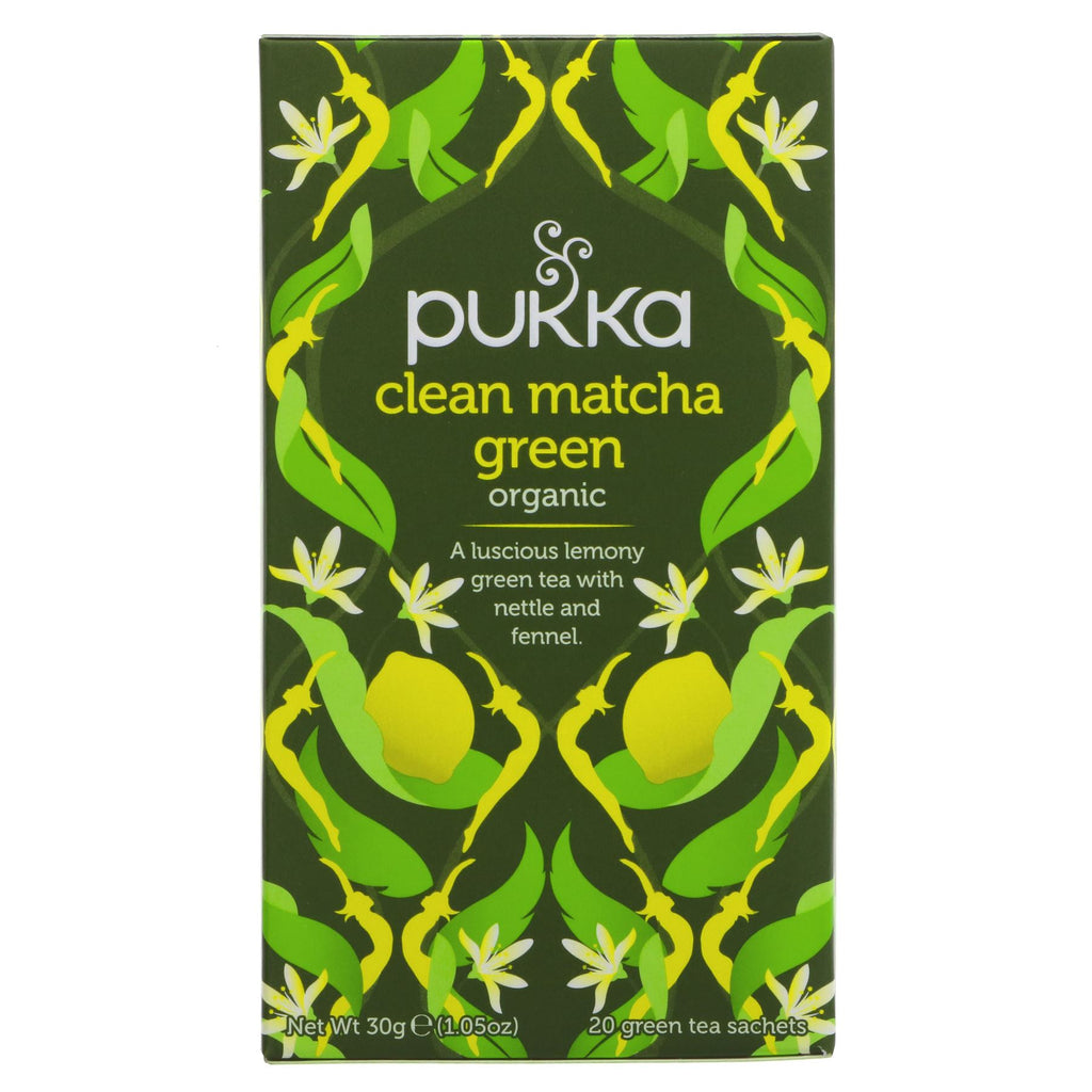 Pukka | Clean Matcha Green - Lemony Green Tea, Dandelion | 20 bags