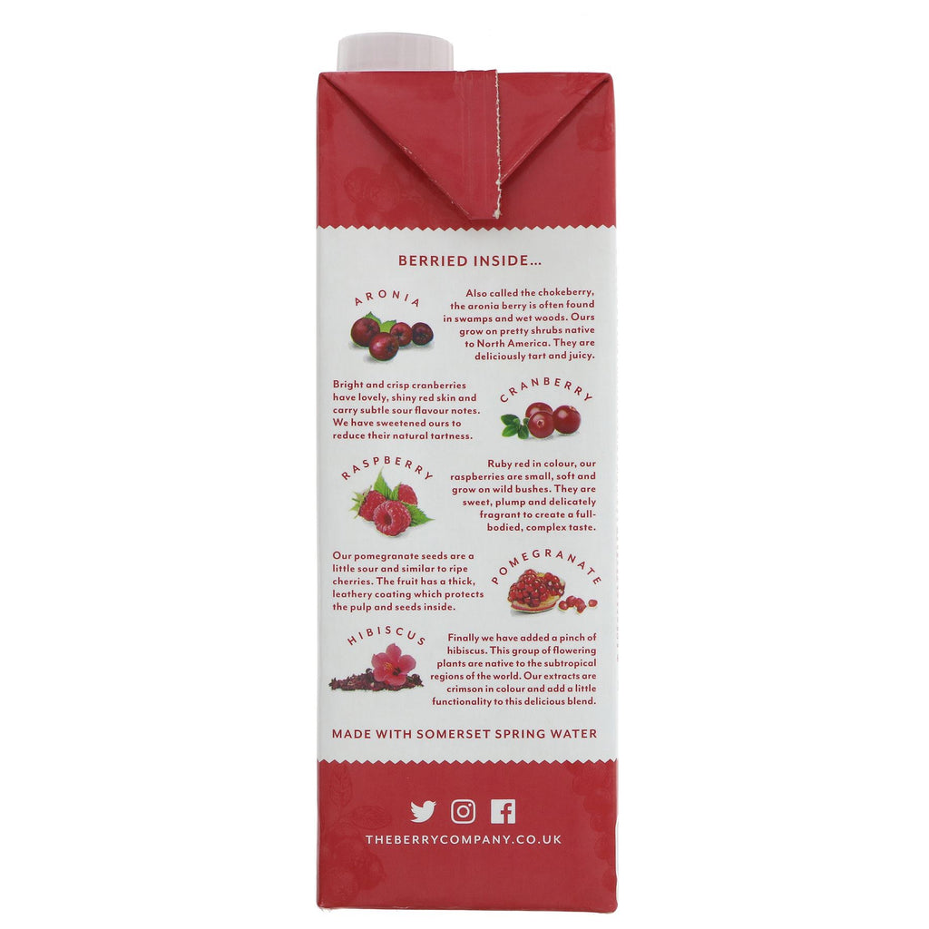 Berry Co. Superberries Red Juice: vegan, gluten-free, all-natural, no added sugar, with added botanicals.