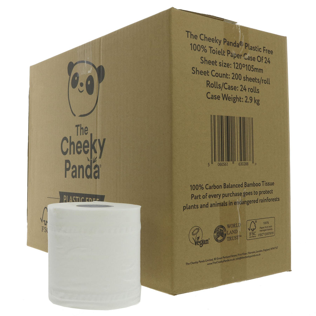 The Cheeky Panda | Bamboo Toilet Tissue 24 Rolls | 24 ROLLS