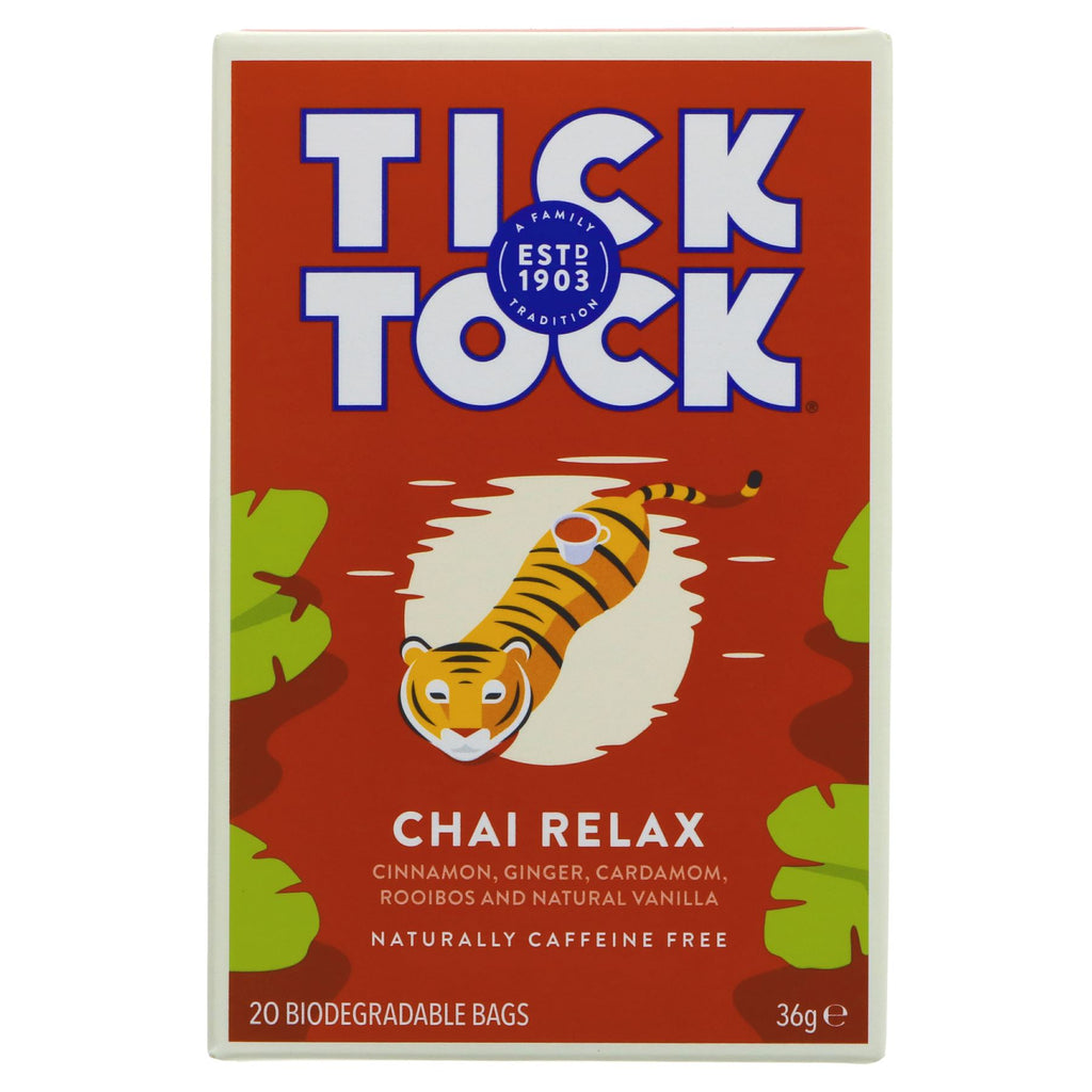 Tick Tock | Chai Relax - Cinnamon, Ginger, Cardamom | 20 bags