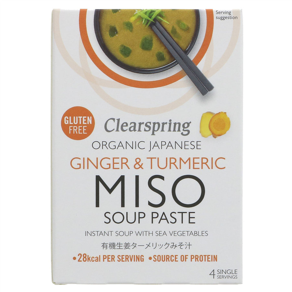 Clearspring | Ginger & Turmeric Miso Soup - With Sea Vegetables | 4 x 15g
