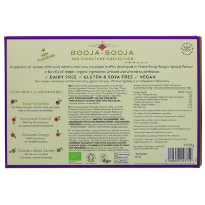 Booja-booja Signature Collection: Adventurous classic truffles. Organic, vegan, gluten-free & no added sugar. Perfect guilt-free indulgence.
