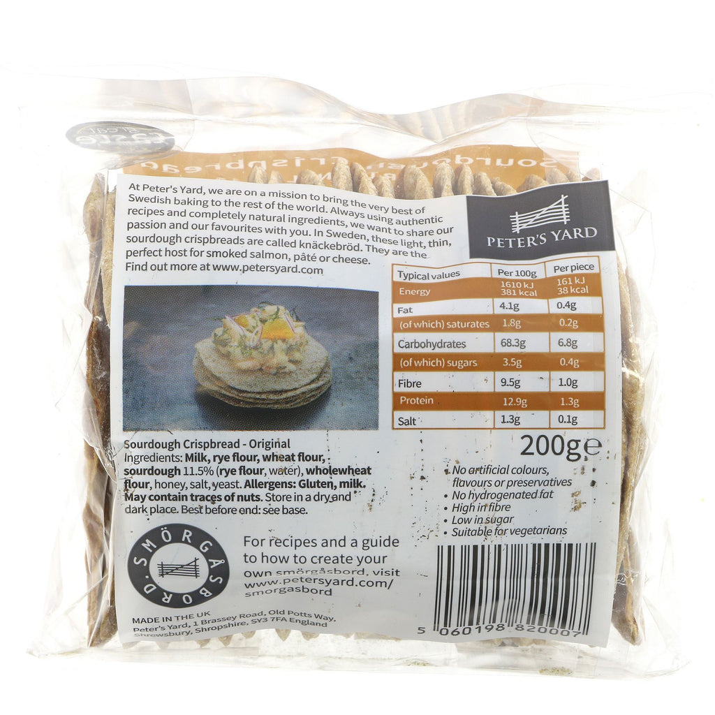Peter's Yard Swedish Crispbread - Wholesome, perfect for pairing with cheese & dips. No VAT charged.