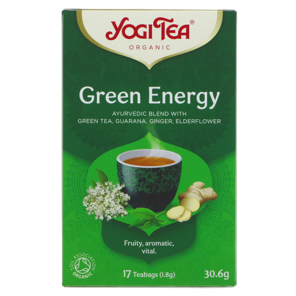 Yogi Tea | Green Energy - Green Tea, Guarana, Ginger | 17 bags