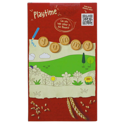 Organix Alphabet Biscuits - organic, vegan, and made with wholegrain cereals, seeds and currants. Suitable for 12 months+ in 5 convenient packs.