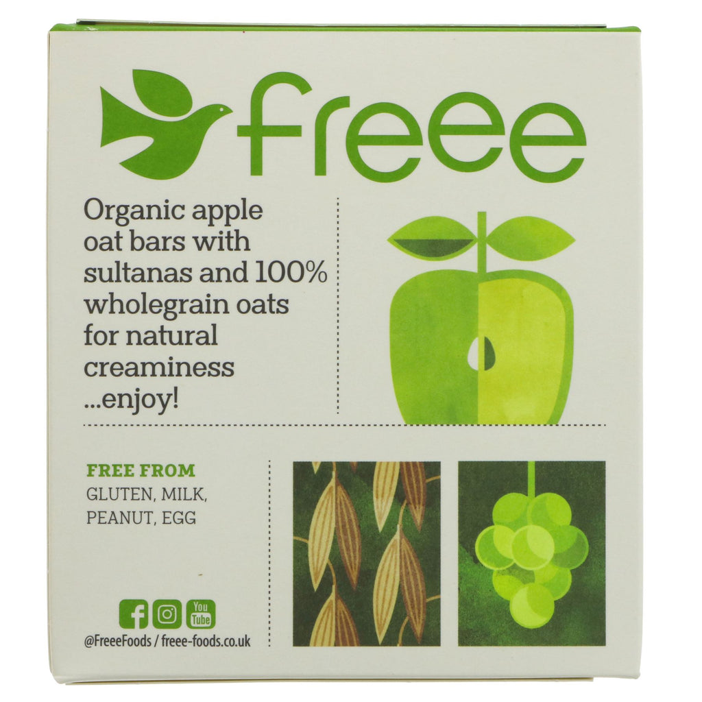 Gluten-free, organic Apple & Sultana Flapjacks with no added sugar. Vegan & guilt-free snack perfect for on-the-go.