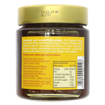 Fairtrade and Organic Clear Honey - Sweet, Natural, Ethical - 500g by Equal Exchange. No VAT charged.