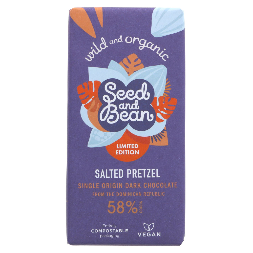Organic Seed & Bean Company | 58% Dark Salted Pretzel | 80g