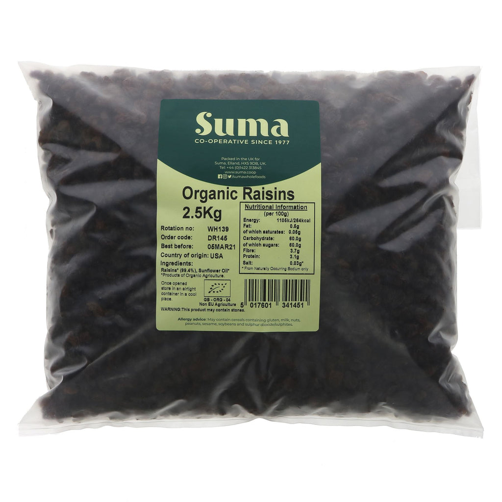 Suma | Raisins - Organic | 2.5 KG