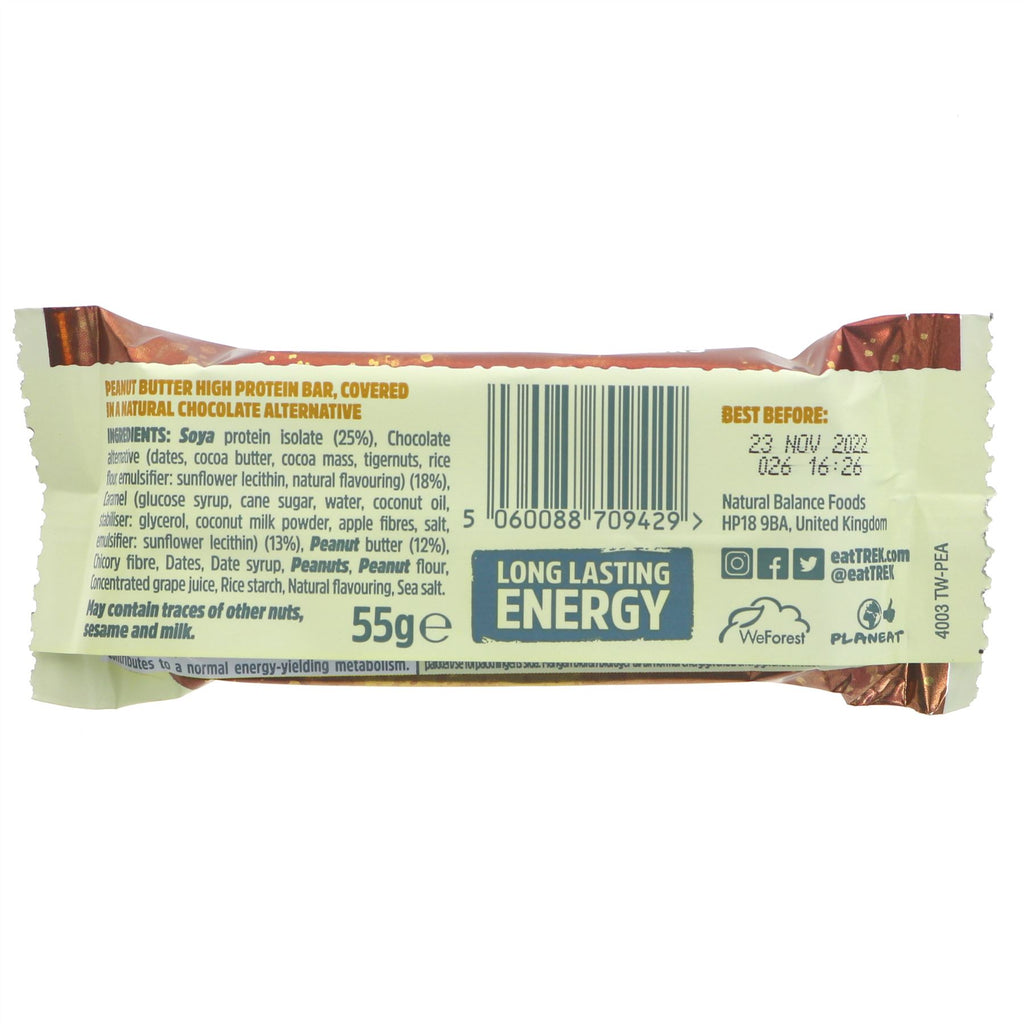 Trek Power Peanut Butter Crunch: Gluten-Free, Vegan Snack Bar Perfect for Everyday Snacking.