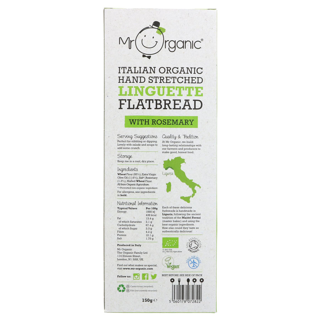 Organic Rosemary Flatbread - Hand-stretched with extra virgin olive oil & fine ingredients. Vegan & sustainable.