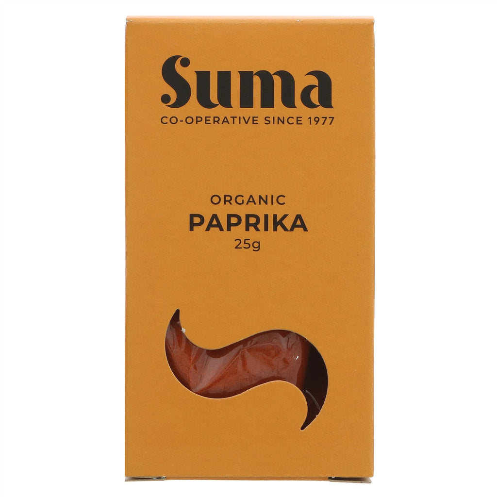 Organic paprika | Suma - 25g | Vegan-friendly | Adds flavor to stews, soups, and marinades
