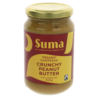 Suma | Peanut Butter, Crunchy + Salt - Fairtrade certified, organic | 340g