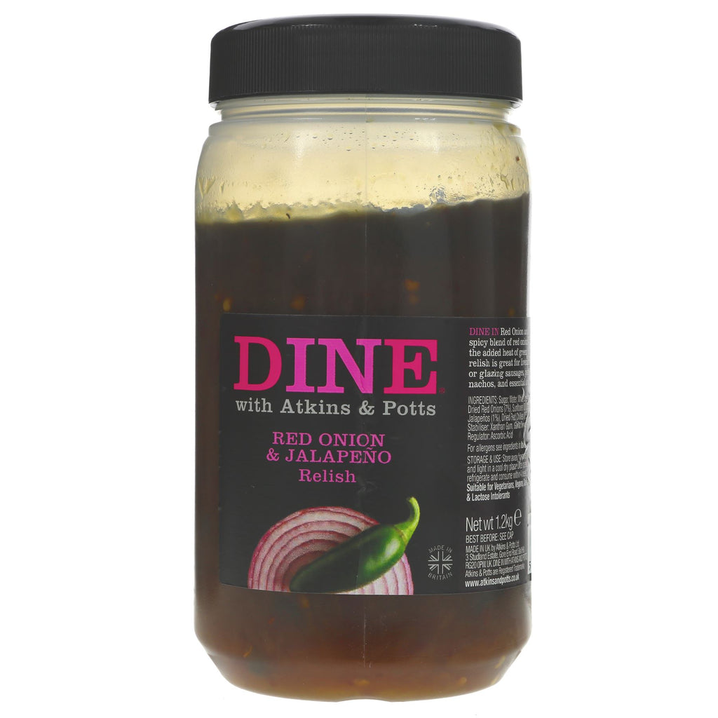 Dine With Atkins & Potts | Red Onion & Jalapeno Relish | 1.2kg