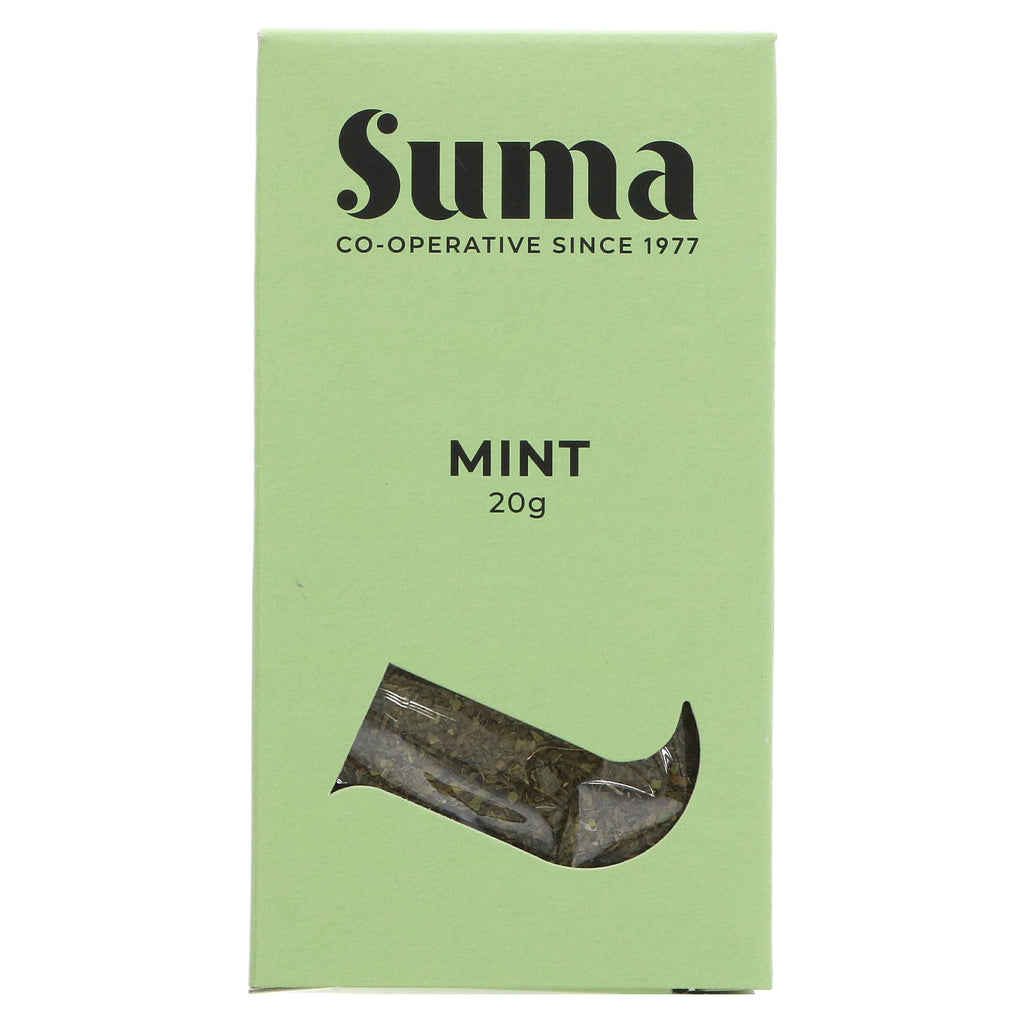 Suma Mint - vegan-friendly 20g herb for cooking, baking and drinks. No VAT charged.