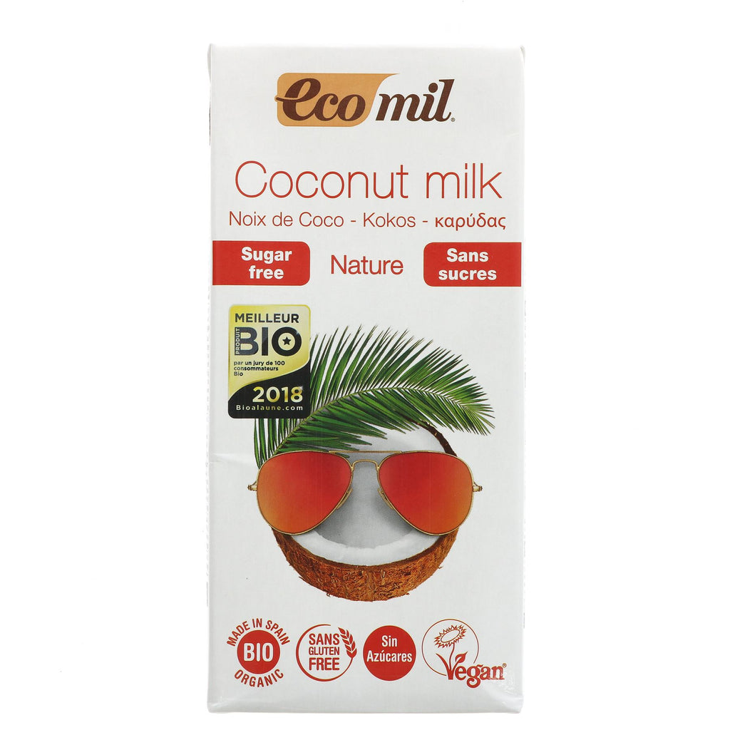 Ecomil | No Sugar Coconut Milk - 8.5% Coconut | 1l
