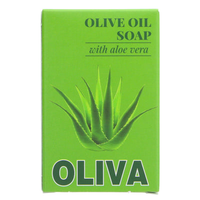 All-Natural Aloe Vera Olive Oil Soap - 100g bar with unrefined Cretan olive oil & antioxidant-rich aloe vera. Vegan, Hypoallergenic & 100% Biodegradable.