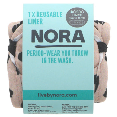 Nora | Reusable Liner Pad - Latte Pattern + Black | 1