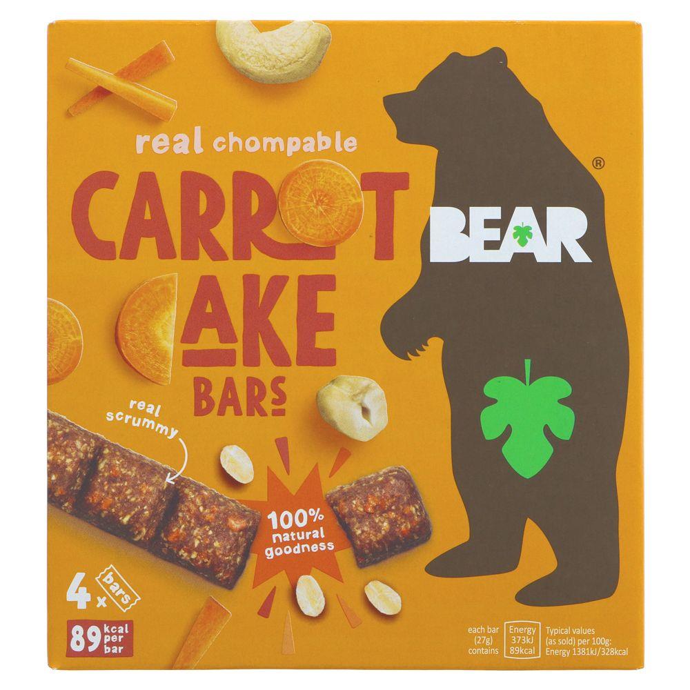 Bear | Carrot Cake Bars - Multipack - contains cashew nuts | 4 x 27g