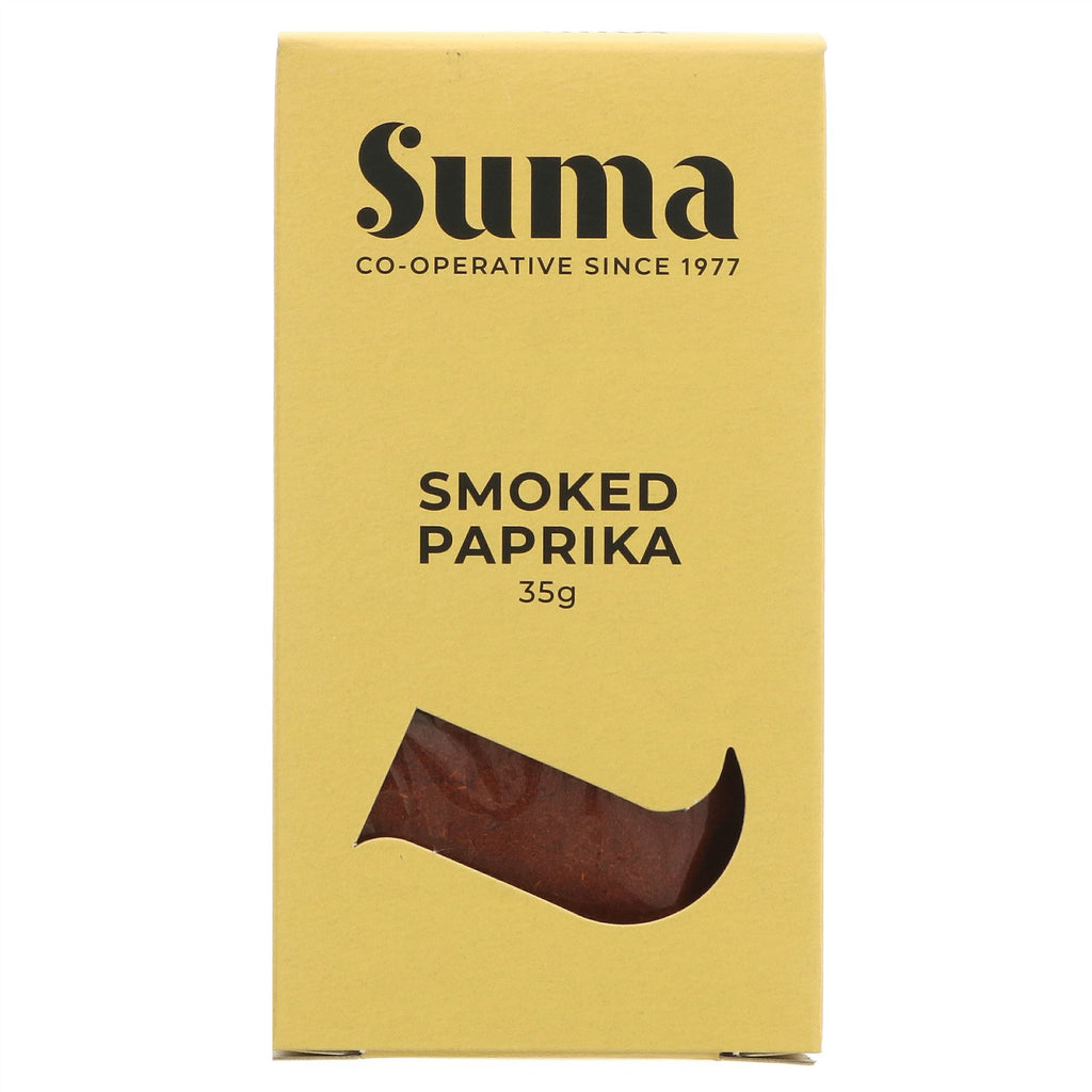 Suma Vegan Smoked Paprika - Add a smoky twist to meats, veggies and soups. Elevate your cooking game with this versatile spice.