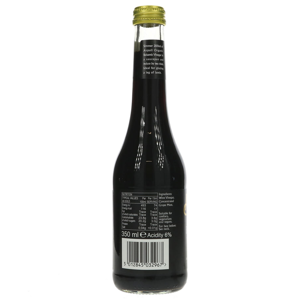 Aspall Organic Balsamic Vinegar - Rich & Tangy Flavour. Perfect for Dressings, Sauces & Marinades. Organic & Vegan. No VAT.