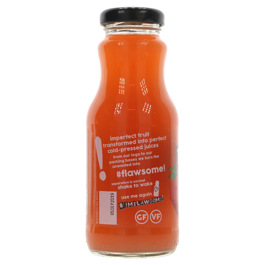 Sustainable Apple & Strawberry Juice - Made with Misshapen Fruit, Gluten-Free, Vegan, No Added Sugars, 100% Recycled Bottle.