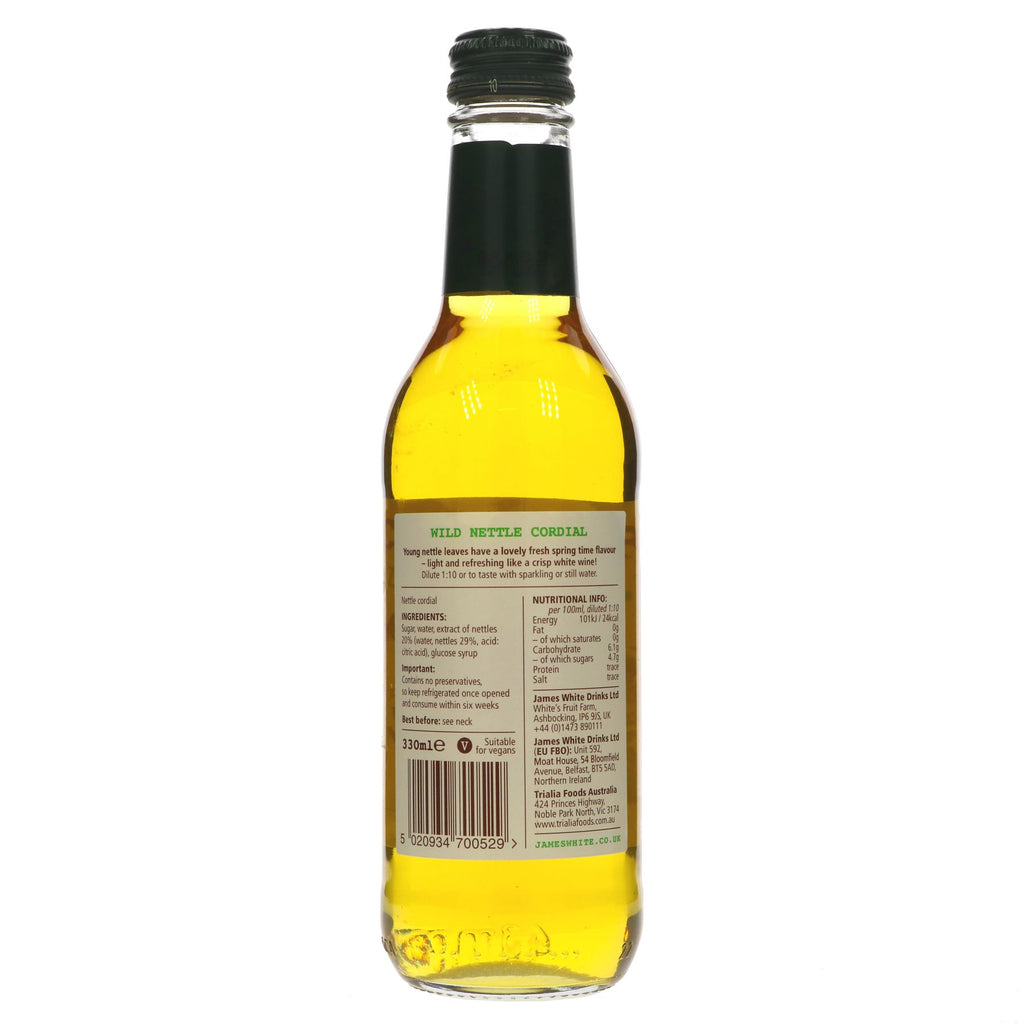 Wild Nettle Cordial by Thorncroft – Vegan, No Added Sugar & Delicious Twist for Drinks/Recipes – 330ML