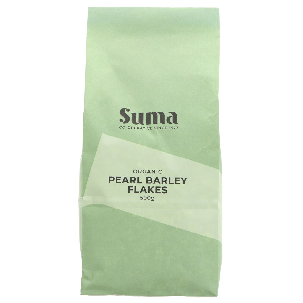 Suma's Organic Pearl Barley Flakes - Vegan, Organic and Nutty Goodness for Soups, Stews, and Breakfast Bowls - 500g