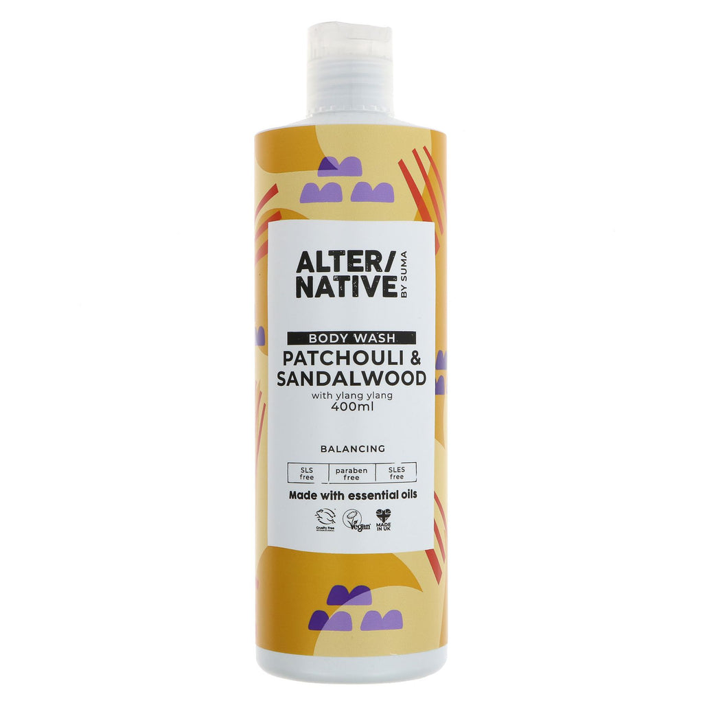 Alter/Native Body Wash - Patchouli, Balancing with Ylang Ylang | 400ml, Vegan, Cruelty-Free, Natural Plant Extracts
